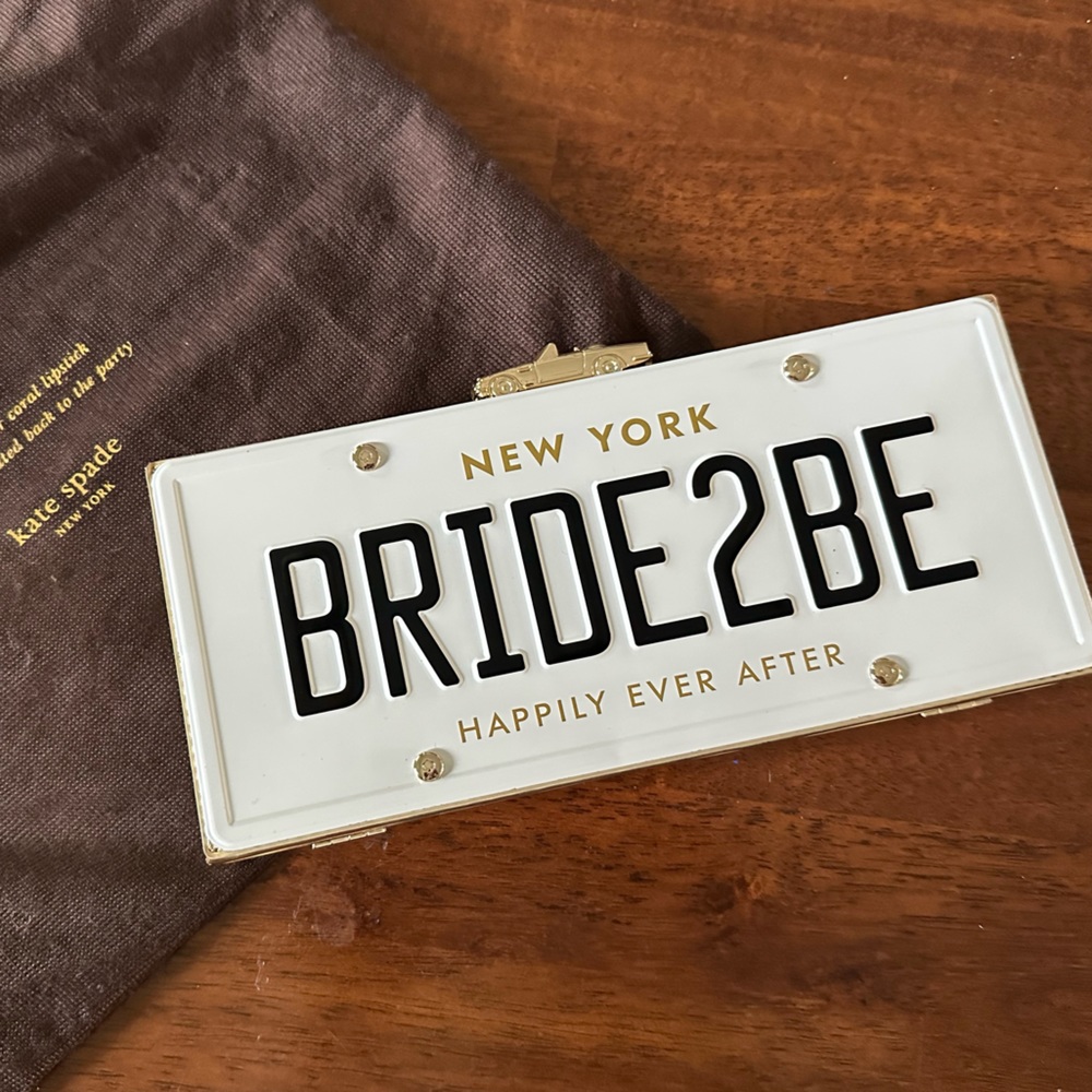 Kate Spade Bride2Be license clutch